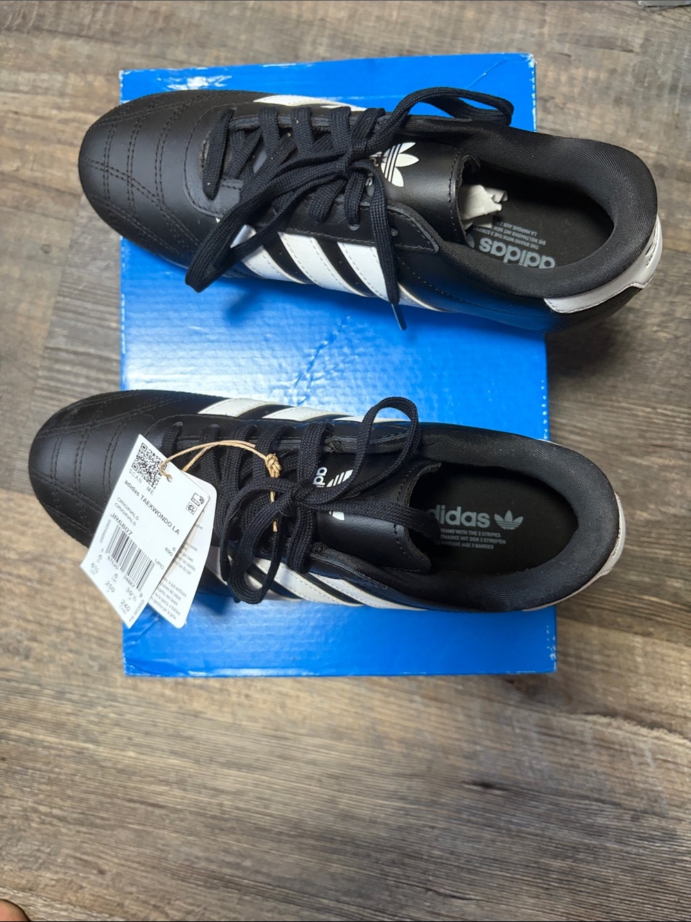 Adidas Black Sneakers with White Three Stripes